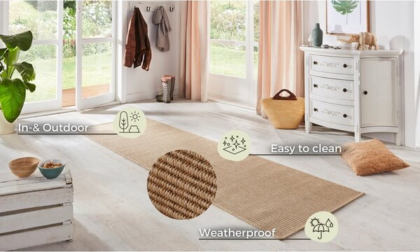 Бежов килим за открито и закрито 80x150 cm Nature – Hanse Home