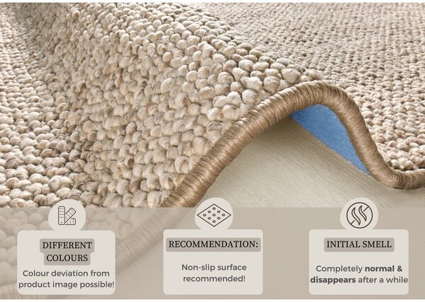 Светлокафяв кръгъл килим ø 133 cm Wolly – BT Carpet