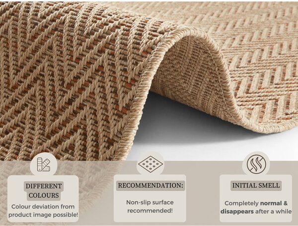 Светлокафява пътека за открито и закрито 80x350 cm Nature – Hanse Home