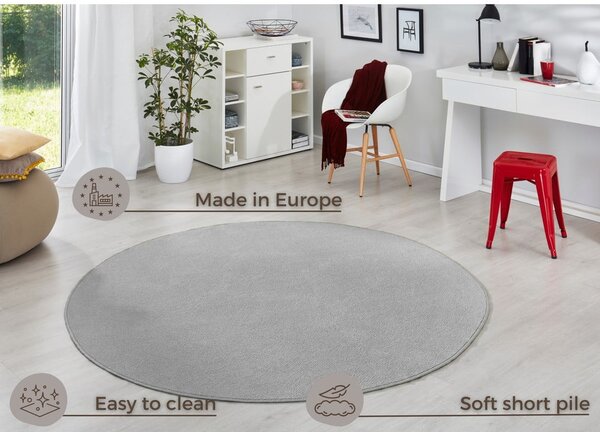Светлосив кръгъл килим ø 133 cm Fancy – Hanse Home