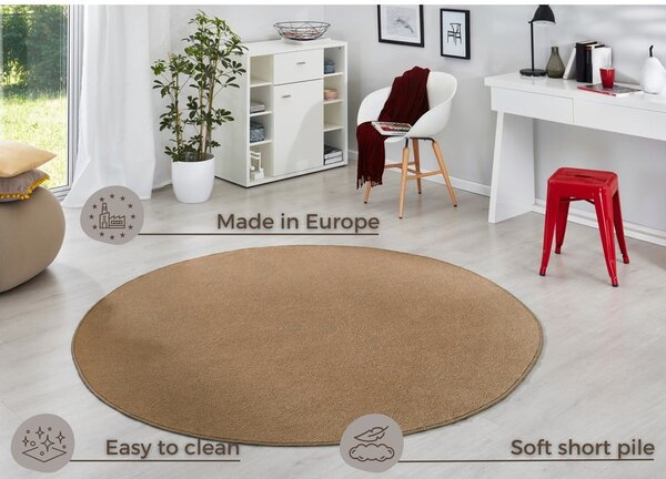 Кафяв кръгъл килим ø 133 cm Fancy – Hanse Home