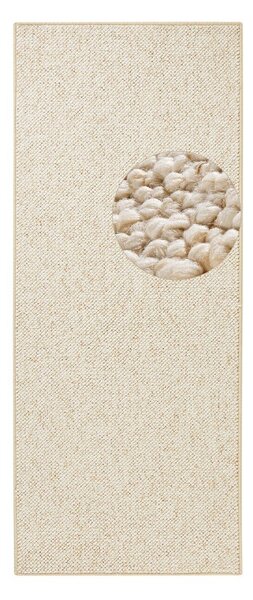 Кремава пътека 80x200 cm Wolly – BT Carpet