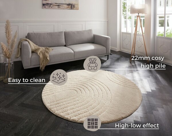 Кремаво-бял килим, ø 160 cm Norwalk Fergus - Mint Rugs