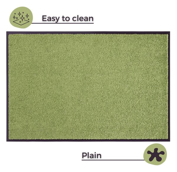 Зелена изтривалка Wash & Clean, 39 x 58 cm - Hanse Home