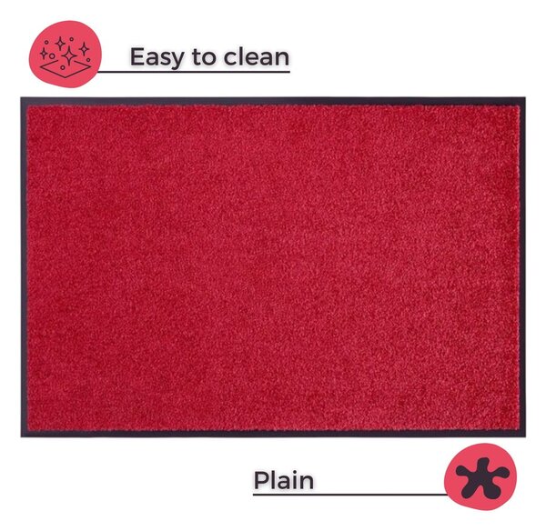 Червена изтривалка Wash & Clean, 39 x 58 cm - Hanse Home