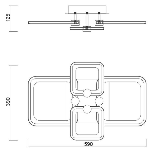 Плафониера METRO LED, 74W, 4000K