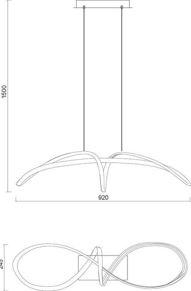 Полилей ANGEL LED, 41W, 4000K