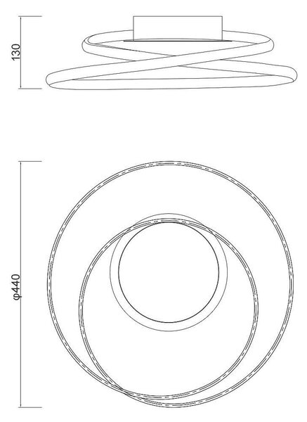 Плафониера ODEON LED, 38W, 3000-6400K