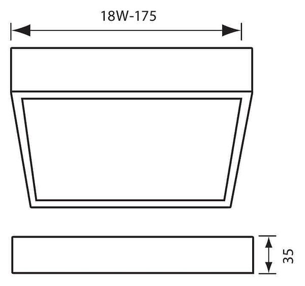 Плафониера HUGO LED, 18W, 4000K