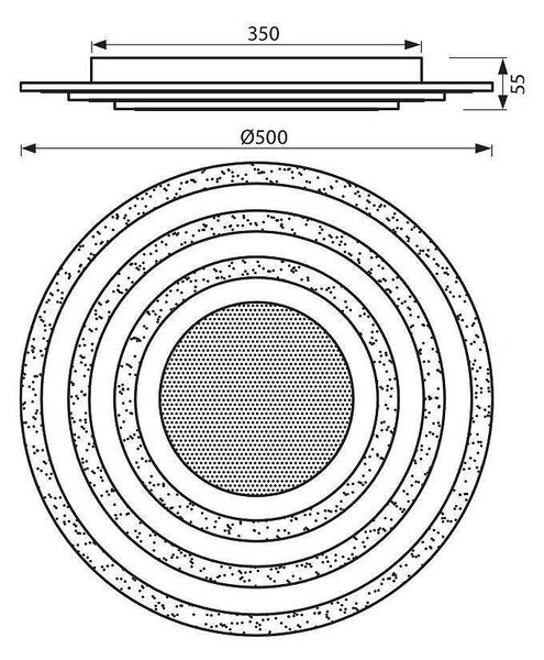 Плафониера SATURN LED, 75W, 4000K