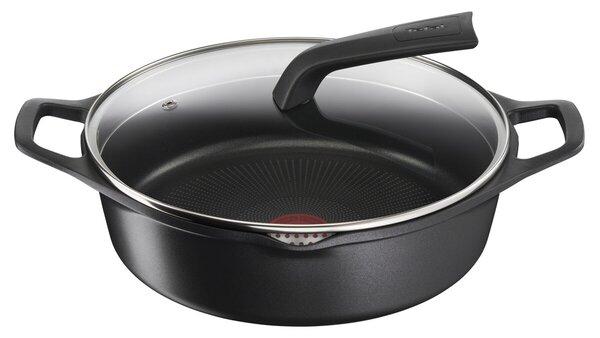 Касерола с Капак Tefal E2497244 Черен Ø 28 cm