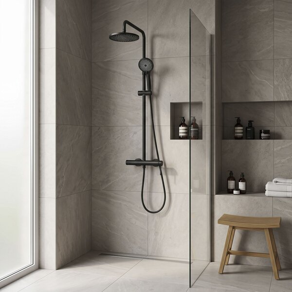 Комплект за душ Rea Foss Clif Black