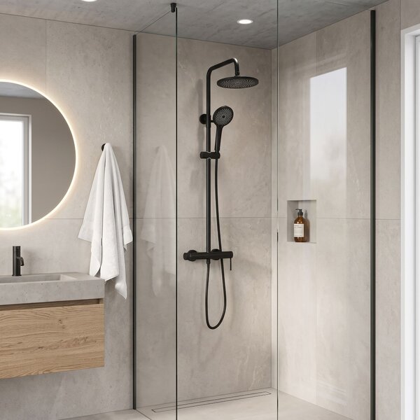 Комплект за душ Rea Foss Clif Black