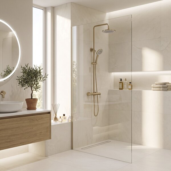 Комплект за душ Rea Foss Clif Brush Gold