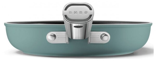 Тиган SMEG FPF2002EGM, 1.5 л, Ø20 см, Керамично незалепващо покритие, До 250°C, Без PFAS, Индукция, Изумрудено зелено