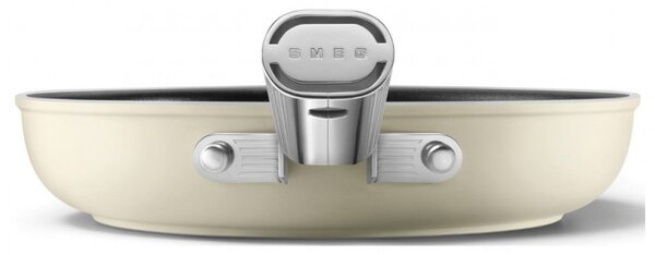 Тиган SMEG FPF2002CRM, 1.5 л, Ø20 см, Керамично незалепващо покритие, До 250°C, Без PFAS, Индукция, Крема