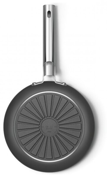 Тиган SMEG FPF2002BLM, 1.5 л, Ø20 см, Керамично незалепващо покритие, До 250°C, Без PFAS, Индукция, Черен