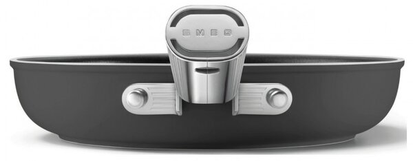 Тиган SMEG FPF2002BLM, 1.5 л, Ø20 см, Керамично незалепващо покритие, До 250°C, Без PFAS, Индукция, Черен
