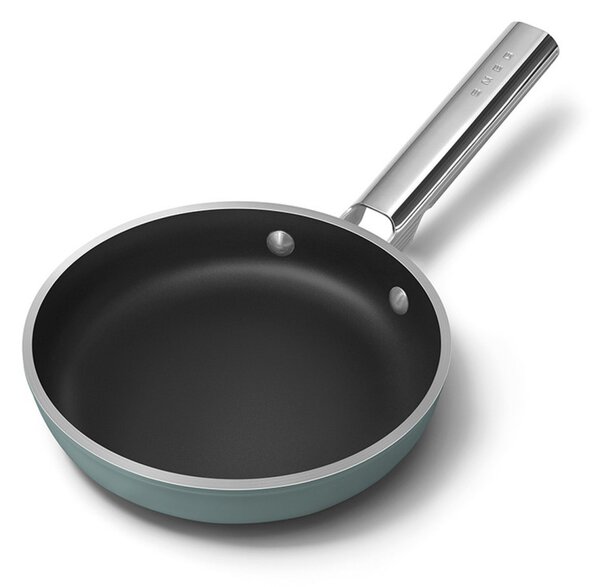 Тиган SMEG FPF2002EGM, 1.5 л, Ø20 см, Керамично незалепващо покритие, До 250°C, Без PFAS, Индукция, Изумрудено зелено