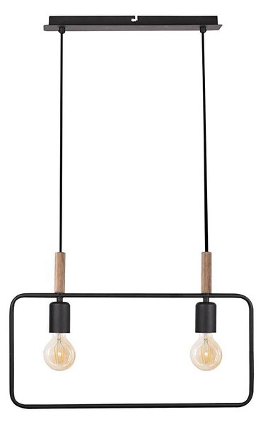 Полилей на въже FRAME 2xE27/60W/230V черна
