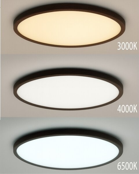 LED таванно осветително тяло LED/18W/230V 3000/4000/6500K Ø 23 см кафяво