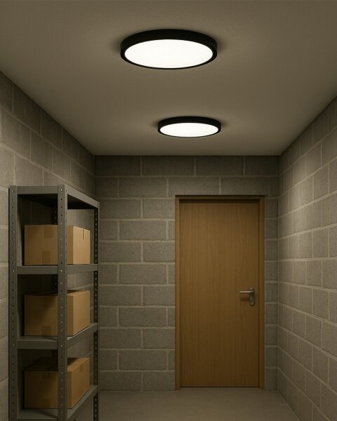 LED таванно осветително тяло LED/24W/230V 3000/4000/6500K Ø 30 см черно