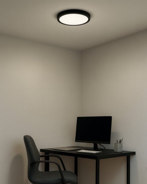 LED таванно осветително тяло LED/18W/230V 3000/4000/6500K pr. 23 cm черно