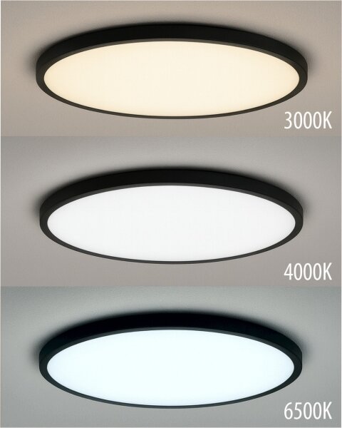 LED таванно осветително тяло LED/18W/230V 3000/4000/6500K pr. 23 cm черно