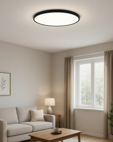 LED таванно осветително тяло LED/40W/230V 3000/4000/6500K Ø 50 см черно
