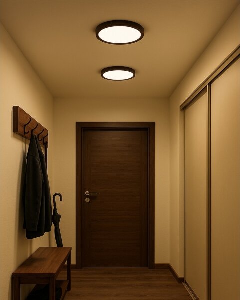 LED таванно осветително тяло LED/24W/230V 3000/4000/6500K Ø 30 см кафяво