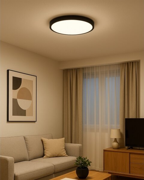 LED таванно осветително тяло LED/32W/230V 3000/4000/6500K Ø 40 cm черно