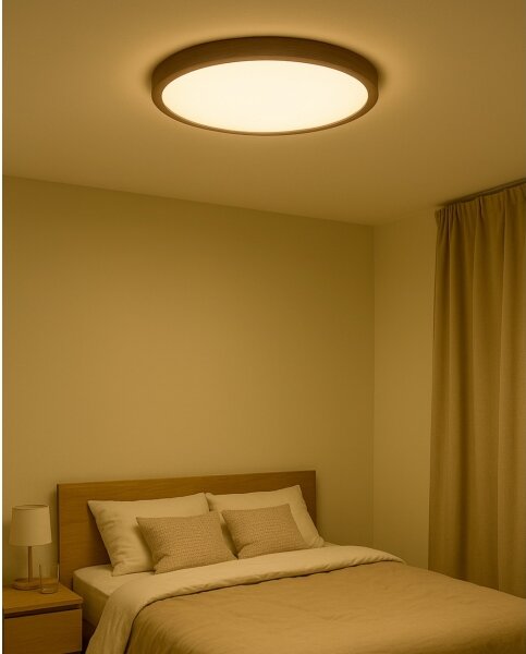 LED таванно осветително тяло LED/32W/230V 3000/4000/6500K Ø 40 cm кафяво
