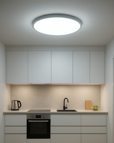 LED таванно осветително тяло LED/40W/230V 3000/4000/6500K, диаметър 50 см, бяло