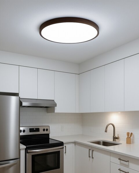 LED таванно осветително тяло LED/32W/230V 3000/4000/6500K Ø 40 cm кафяво