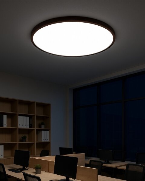 LED плафон LED/40W/230V 3000/4000/6500K Ø 50 см кафяв
