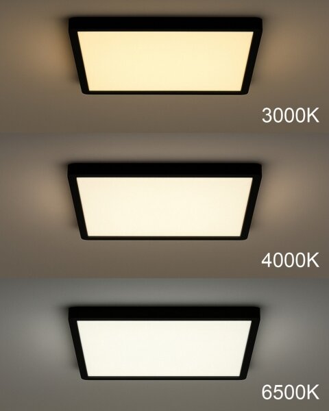 LED таванно осветително тяло LED/40W/230V 3000/4000/6500K 50x50 cm черно