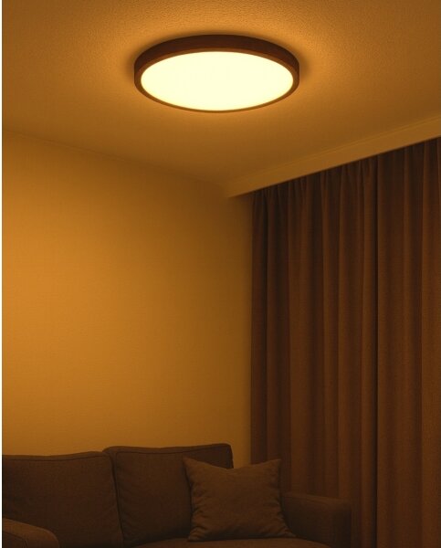 LED плафон LED/40W/230V 3000/4000/6500K Ø 50 см кафяв