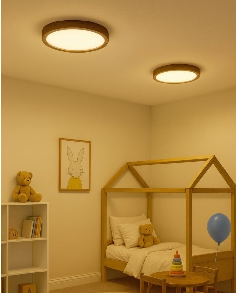 LED таванно осветително тяло LED/24W/230V 3000/4000/6500K Ø 30 см кафяво
