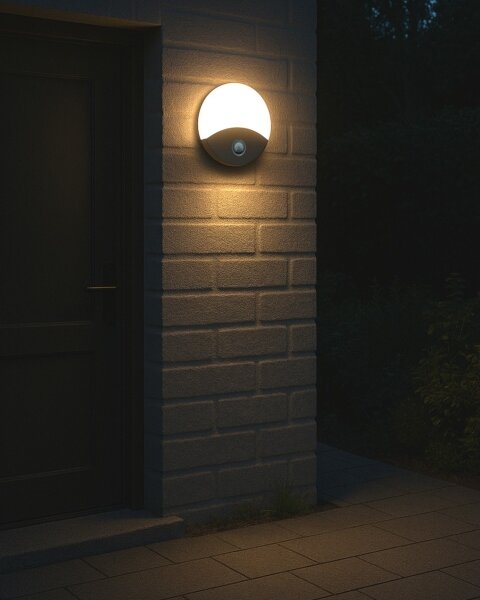 LED външно стенно осветително тяло с датчик за движение LED/18W/230V IP44 бяло