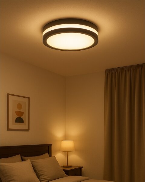 LED таванно осветително тяло с датчик за движение LED/20W/230V 3000/4000/6500K IP54 антрацит