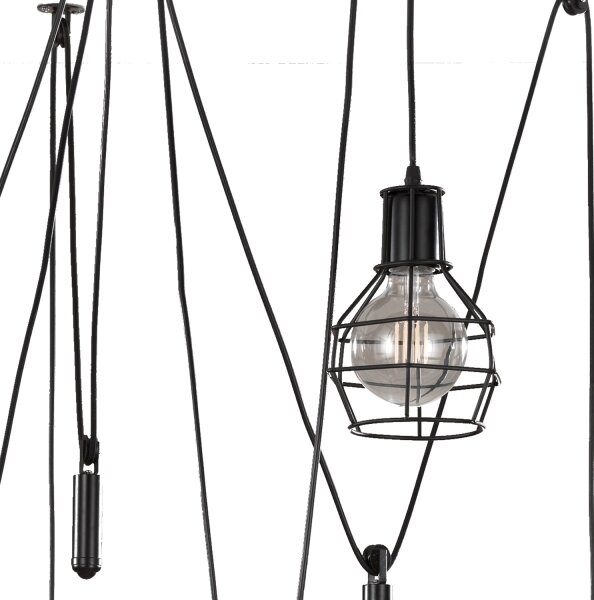 ONLI - Пендел ПАЯК 5xE27/15W/230V паяк черен