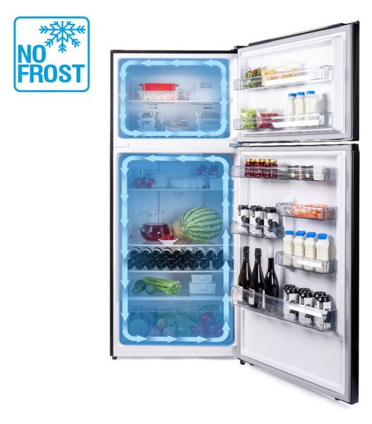Хладилник Diplomat NFT185IE, 528 л, Клас Е, Реверсивни врати, Total No Frost, Външен контрол с LED дисплей, Черен
