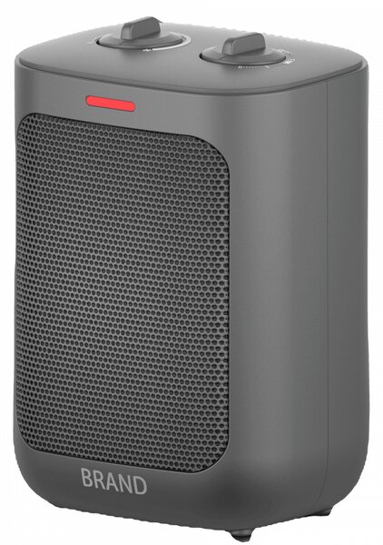 Вентилаторна печка ELITE EFH-1387, 2000W, 25 м2, PTC, 3 степени, Регулируем термостат, Безопасност при преобръщане, Сив