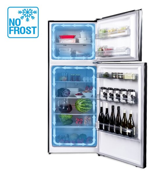 Хладилник Diplomat NFT180IE, 415 л, Клас Е, Реверсивни врати, Total No Frost, Вътрешен контрол, Черен