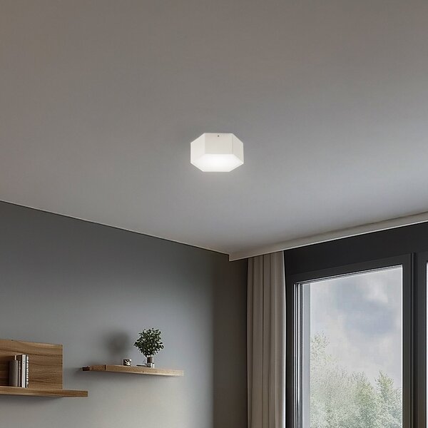Argon LED таванска лампа Libre, кремаво бяло, стомана, 3000 K, Бял, Дневна/трапезария, Метал