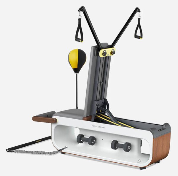 Мултифункционална лежанка Xiaomi KingSmith FВВ1С , 2 степени на наклон, Цяло тяло, Сгъваема, 15 аксесоара, Бял/кафяв