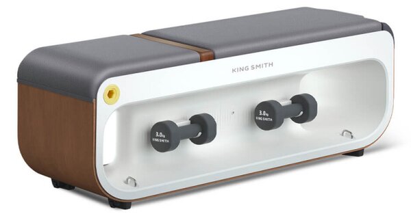 Мултифункционална лежанка Xiaomi KingSmith FВВ1С , 2 степени на наклон, Цяло тяло, Сгъваема, 15 аксесоара, Бял/кафяв