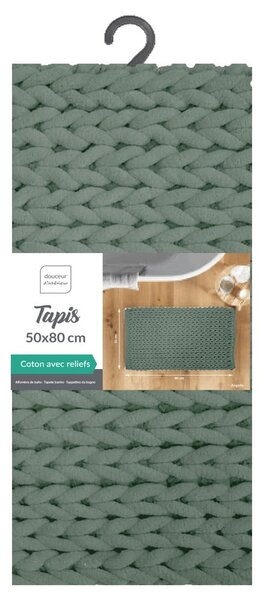 Зелен килим за баня 50x80 cm Ariel – douceur d'intérieur