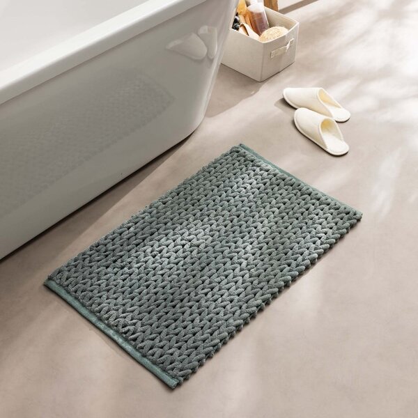 Зелен килим за баня 50x80 cm Ariel – douceur d'intérieur