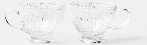 Sinsay - Стъклени чаши с релефен десен 2 pack - clear
